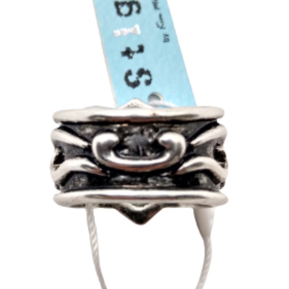 Stigma Men's Oxidized Silver Tone Crown Ring Size 10 - Picture 3 of 5